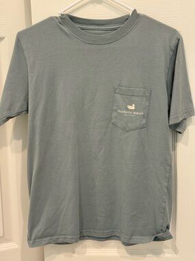 Southern Marsh Boy’s Pocket Tee in Dusty Blue-Green